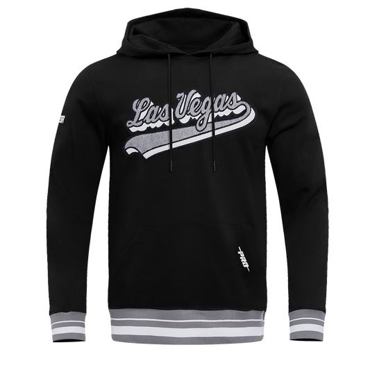 Las Vegas Raiders Script Tail Men's Rib Fleece Pullover Hoodie