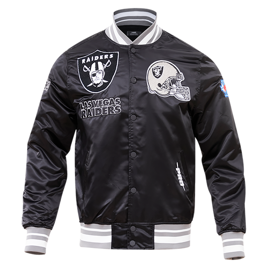 NFL Las Vegas Raiders Mashup Logo Men's Satin Jacket