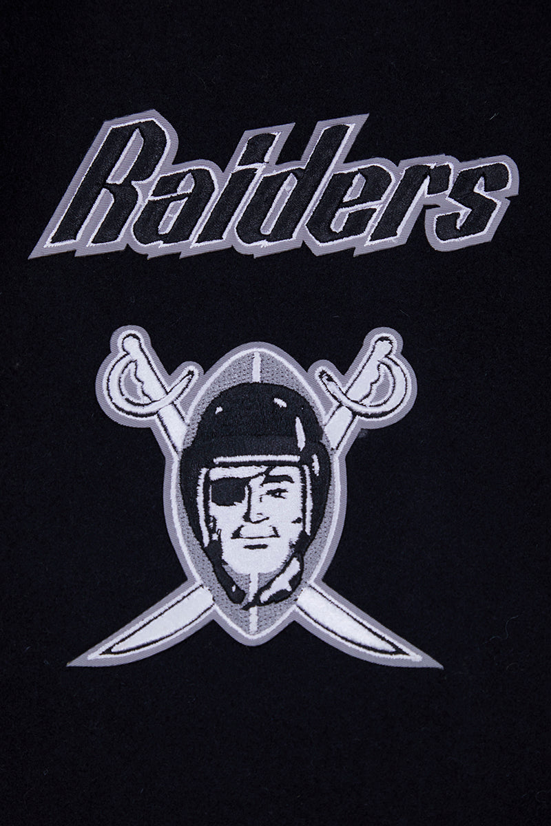 Oakland Raiders logo on the back