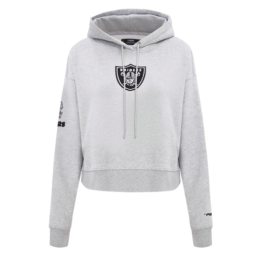 NFL Las Vegas Raiders Womens Cropped Pullover Hoodie