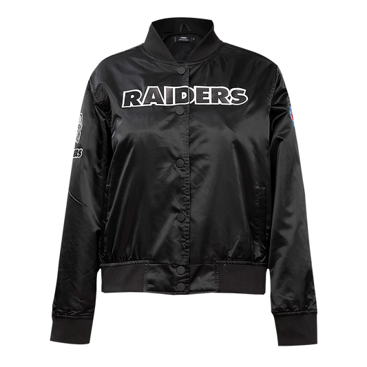 NFL Las Vegas Raiders Classic Women Satin Jacket (Black)