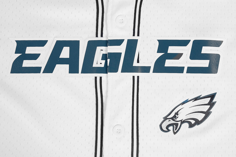 Philadelphia Eagles Classic Men Button Down Jersey White