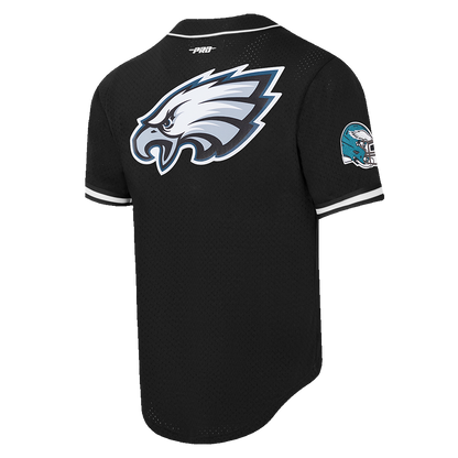 Philadelphia Eagles Men Mesh Button Down Shirt Black