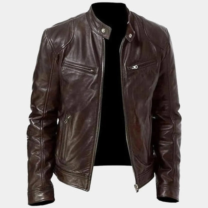 Genuine Lambskin Leather Biker Jacket