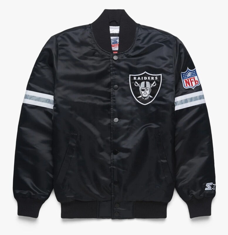 NFL Las Vegas Raider Vintage Black Satin Jacket