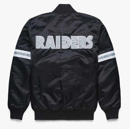 NFL Las Vegas Raider Vintage Satin Black Jacket