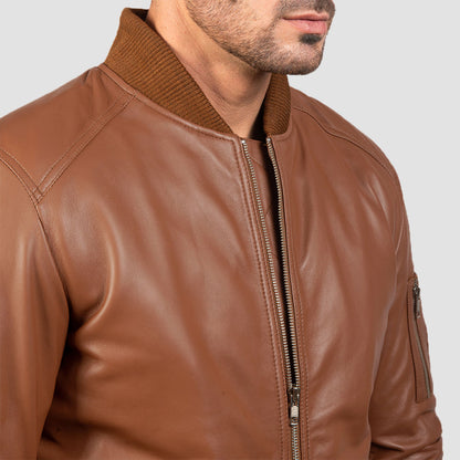 Leather Flight Bomber Vintage Trucker Jacket