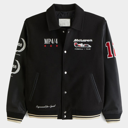 McLaren Abercrombie Black Varsity Jacket