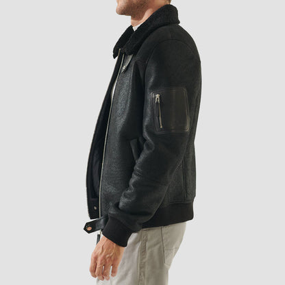 B3 Bomber Jacket Aviator Real Shearling Jacket