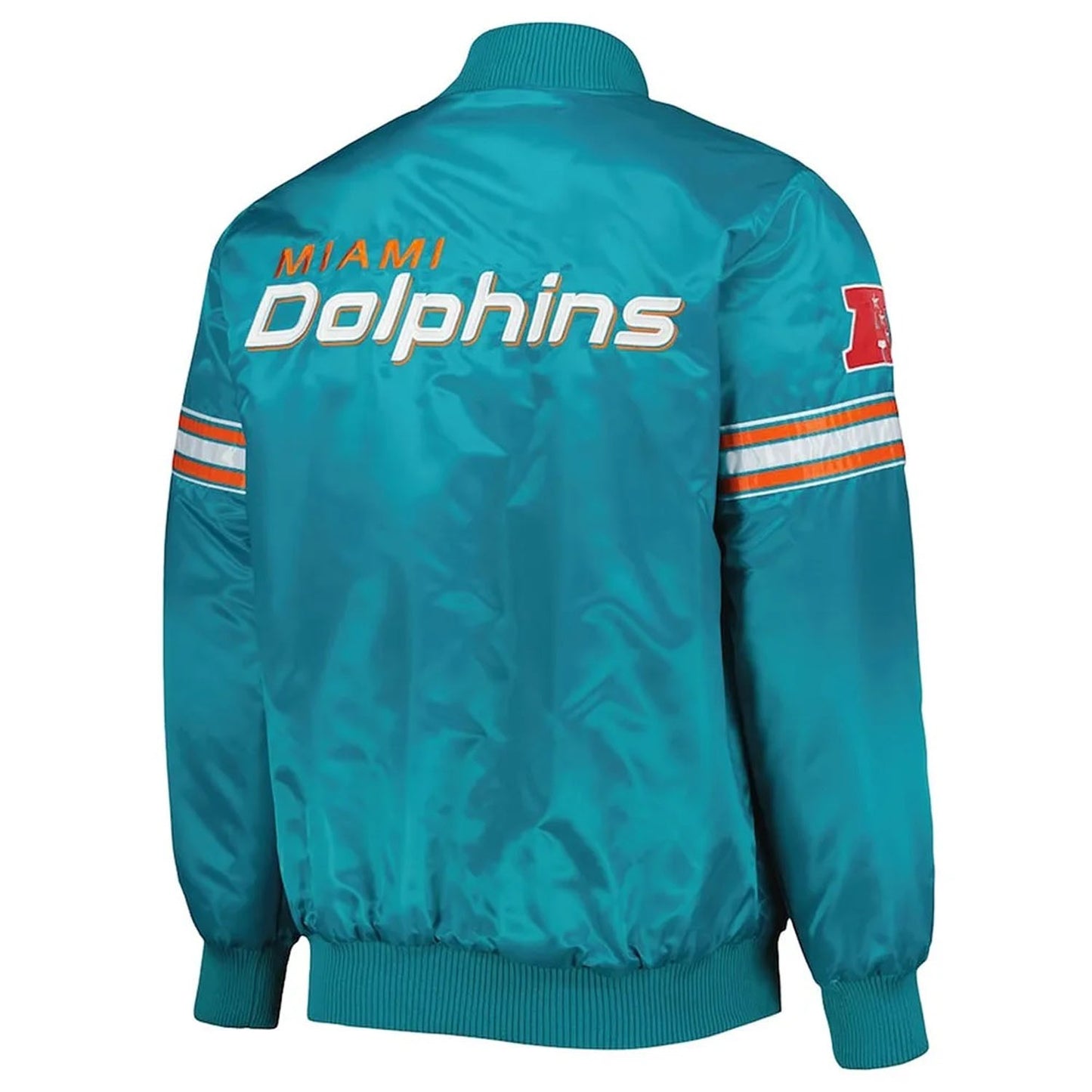 Men's Aqua Miami Dolphins Pick and Roll Satin Jacket