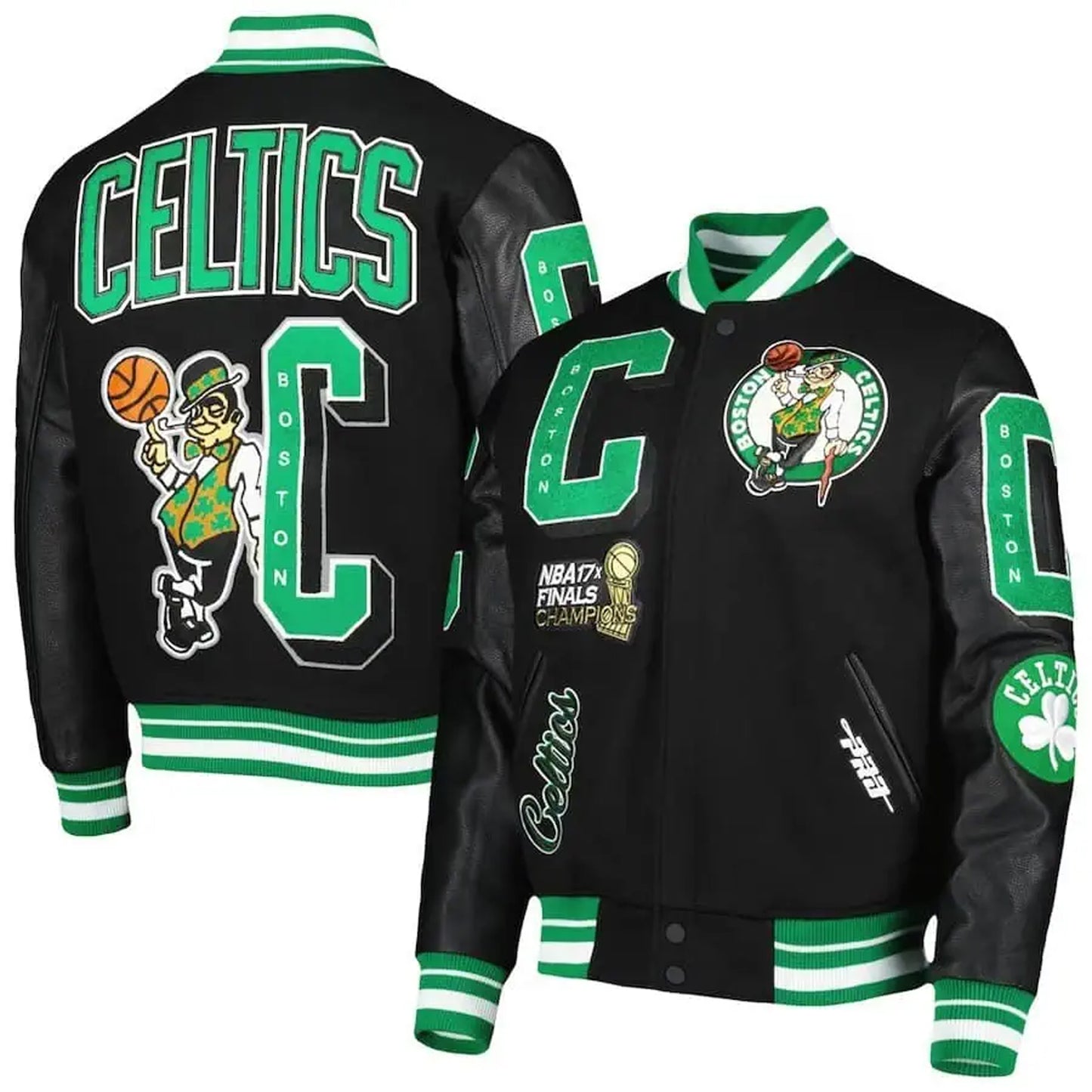 Men's Boston Celtics 17x NBA Finals Champions Varsity Jacket