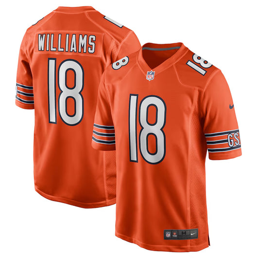 Men's Chicago Bears Caleb Williams Orange Game Jersey