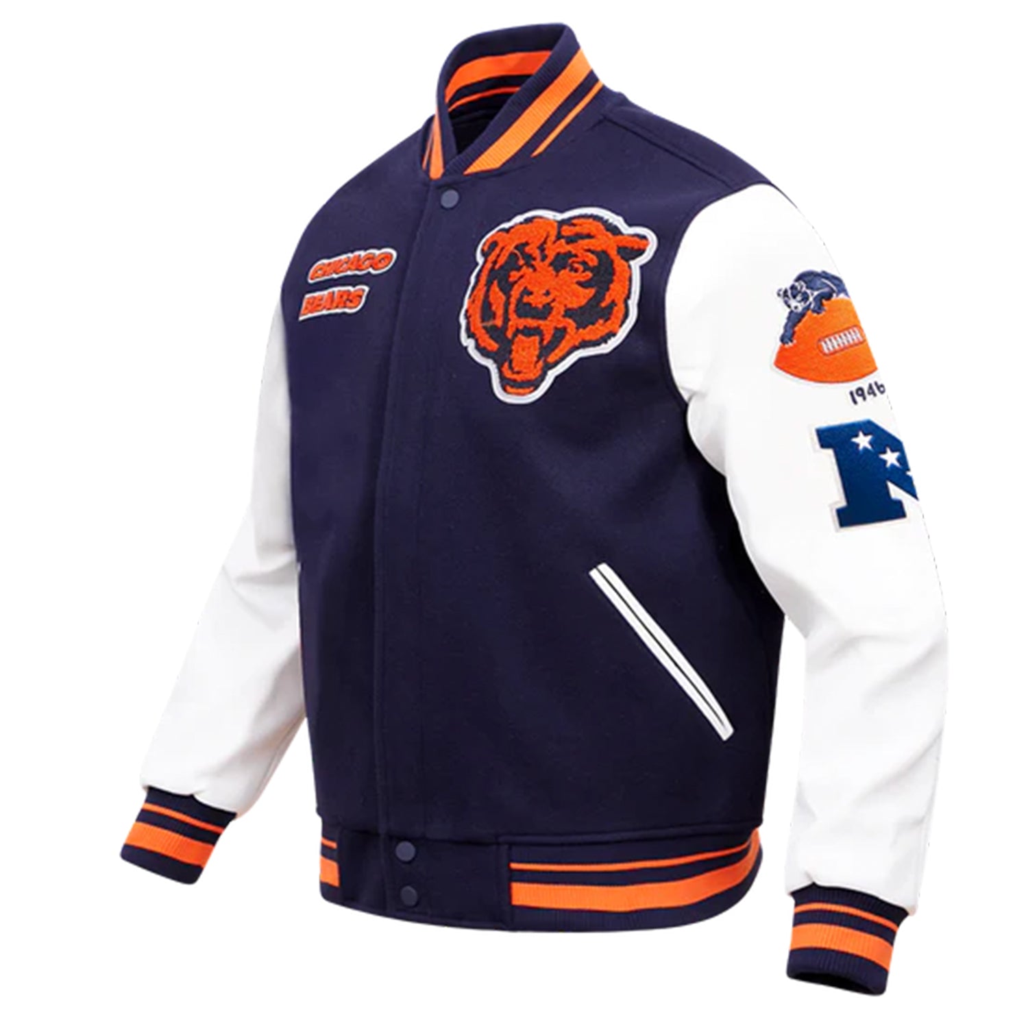 Men's Chicago Bears Pride Classic Mashup Varsity Jacket