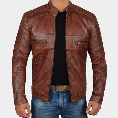 Brown Leather Jackets for Men