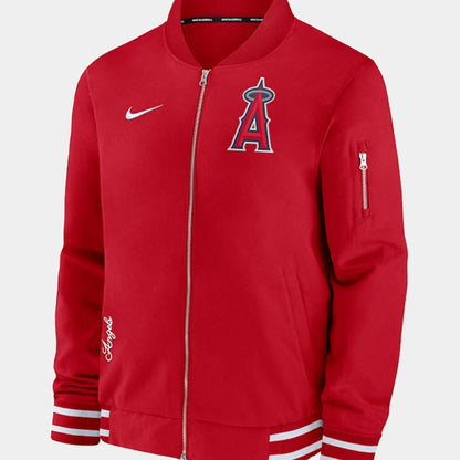 Men’s Los Angeles Angels Red Full-Zip Bomber Jacket