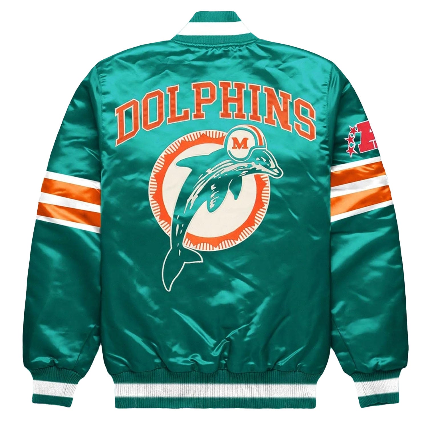 Men's Miami Dolphins Exclusive Green Satin Jacket