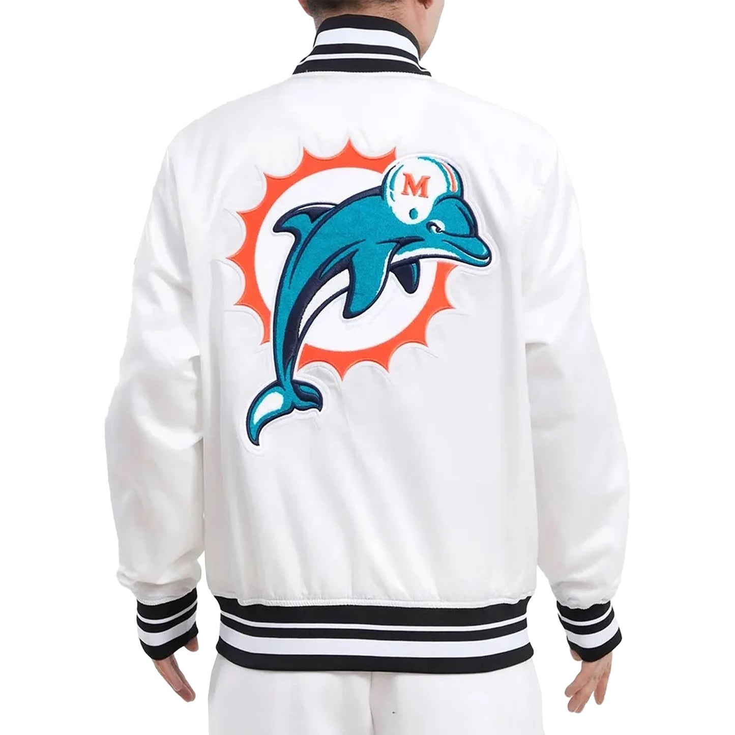 Men’s Miami Dolphins Retro Classic Rib Satin Jacket