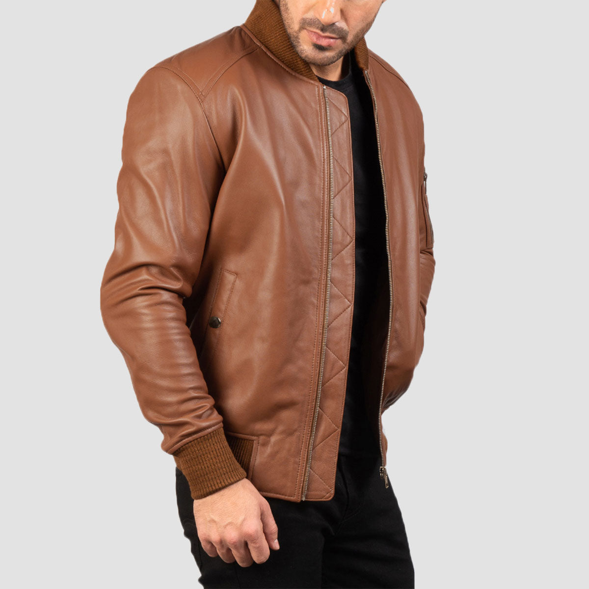 Leather Flight Bomber Vintage Trucker Jacket