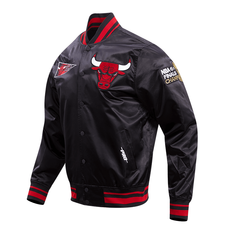 Mens Chicago Bulls Retro Satin Jacket 