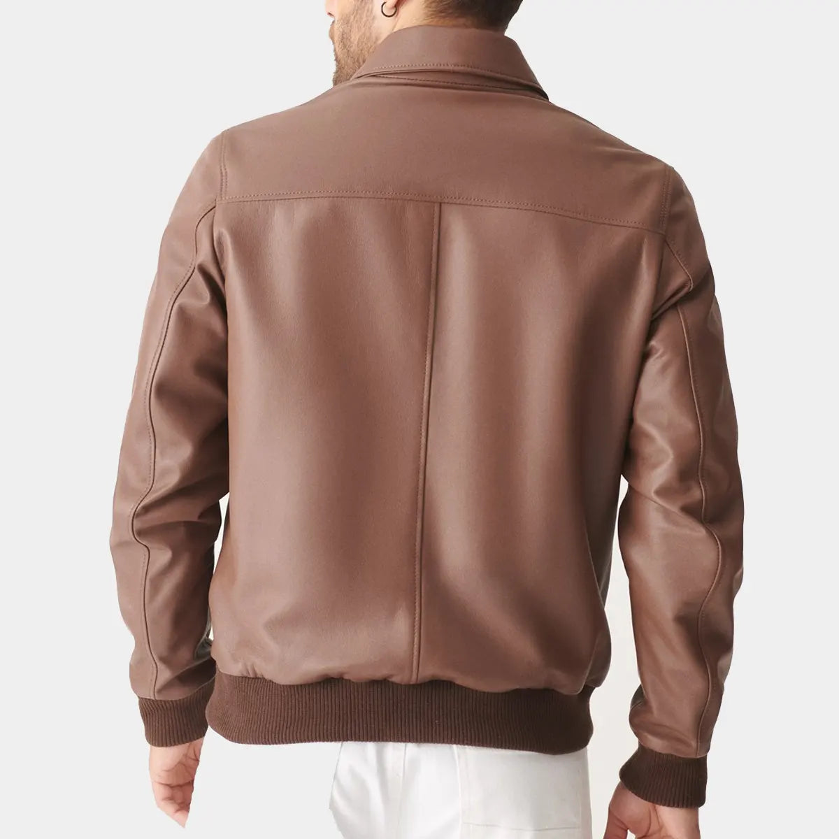 Light Brown Leather jacket men.