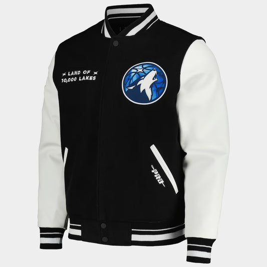 Minnesota Timberwolves Pro Standard Black Varsity Jacket