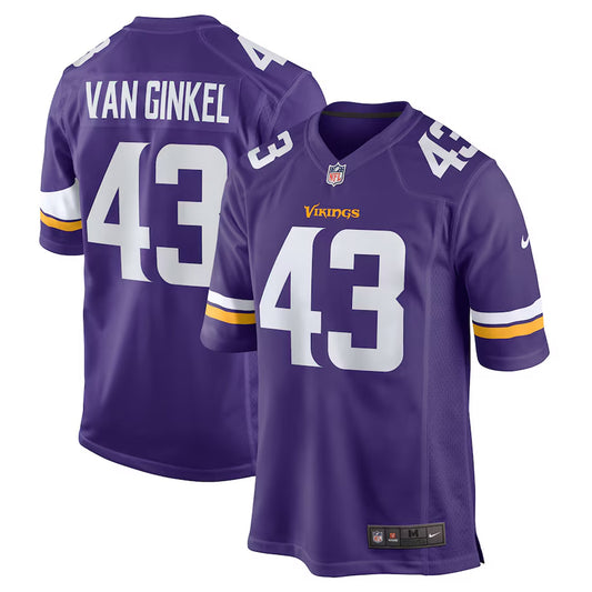 Minnesota Vikings Andrew Van Ginkel Purple Team Jersey