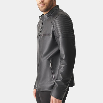 Moto Bike leather jacket men 