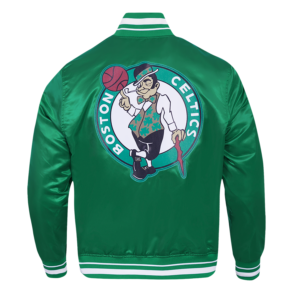 NBA Boston Celtics Script Tail Satin Jacket