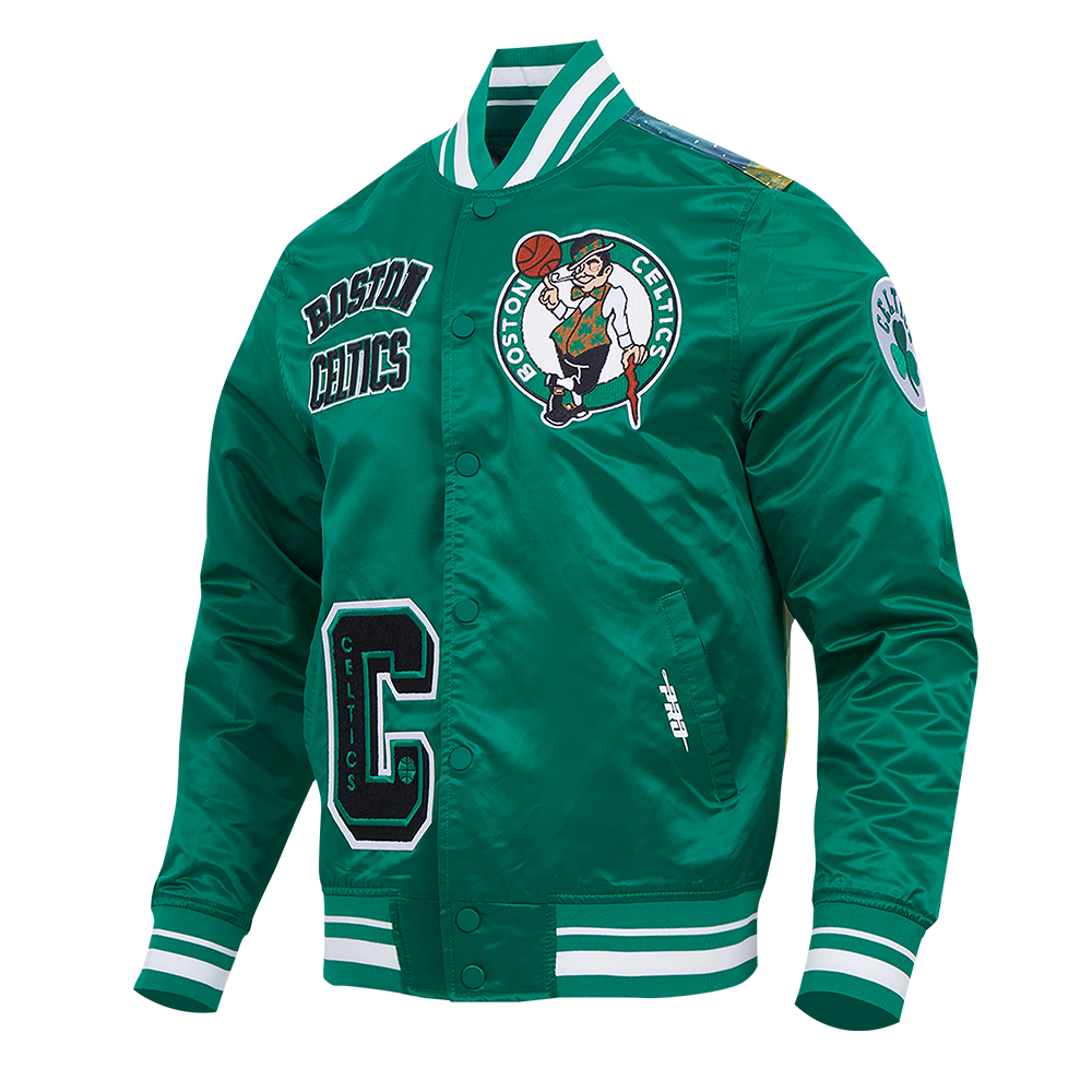 NBA Boston Celtics Sublimated Green Satin Jacket 