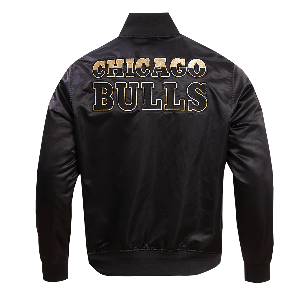 NBA Chicago Bulls Gold Logo Satin Jacket