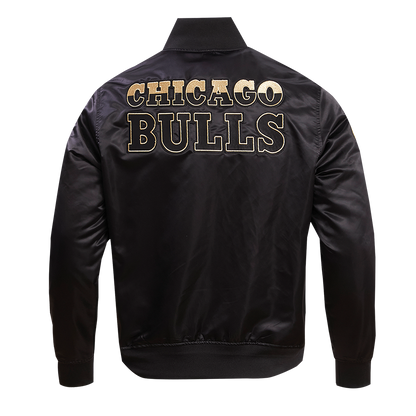 NBA Chicago Bulls Gold Logo Satin Jacket