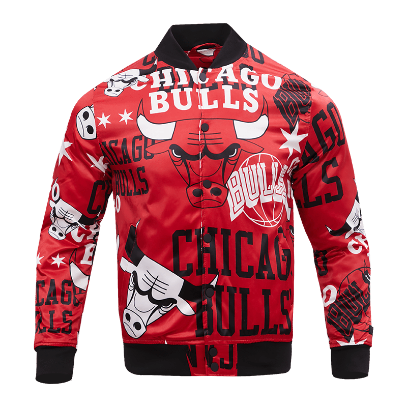 NBA Chicago Bulls Mens Red Satin Jacket