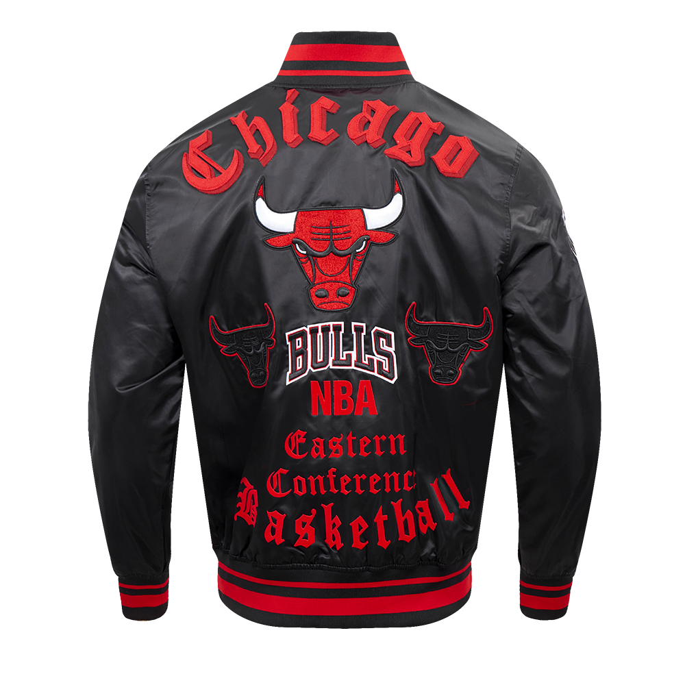 NBA Chicago Bulls Old English Satin Jacket