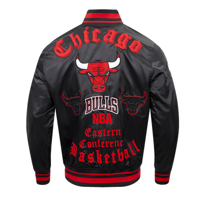 NBA Chicago Bulls Old English Satin Jacket