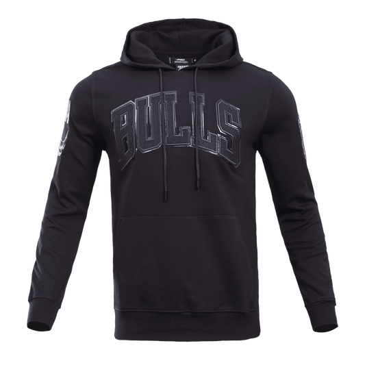 NBA Chicago Bulls Triple Black Logo Hoodie