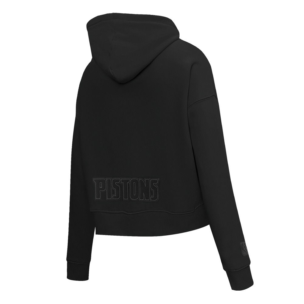 NBA Detroit Pistons Black Womens Cropped Hoodie