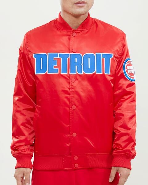 NBA Detroit Pistons Woodmark Mens Satin Jacket 