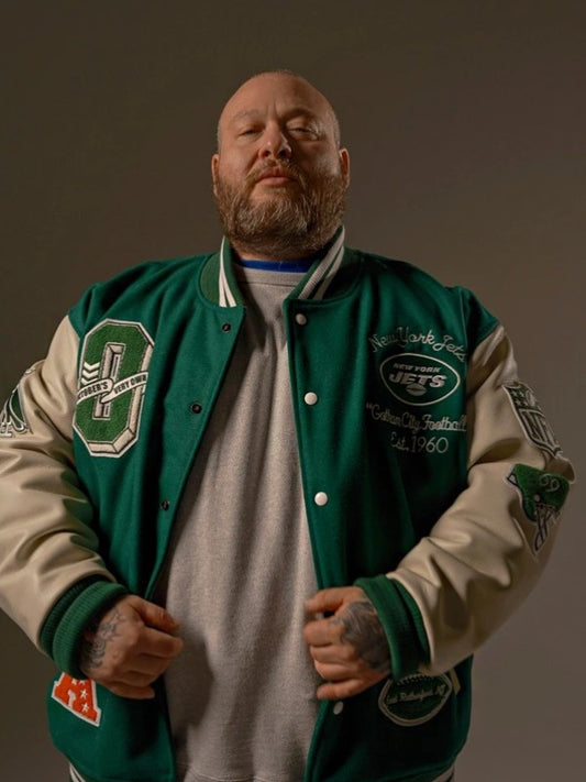 Action Bronson New York Jets OVO Green Varsity Jacket