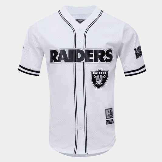 NFL Las Vegas Raiders Logo Men's Mesh Button Up Jersey