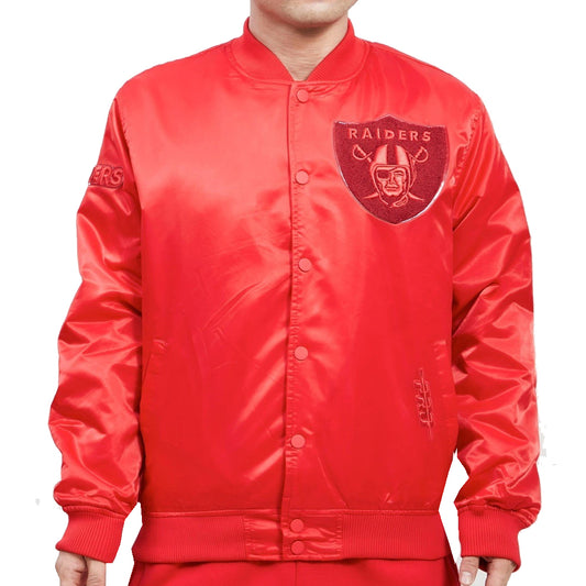 NFL Las Vegas Raiders Triple Red Mens Stain Jacket