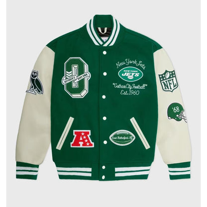 Action Bronson New York Jets OVO Green Varsity Jacket