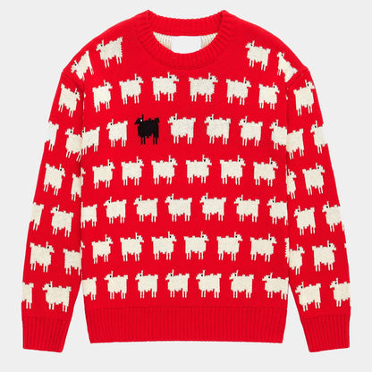 Princess Diana Black Sheep Red Sweater - Cardigan Sweaters for Women