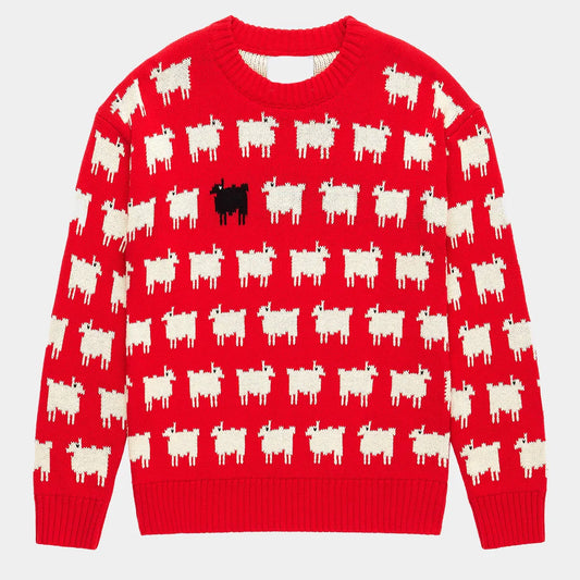 Princess Diana Black Sheep Red Sweater - Cardigan Sweaters for Women