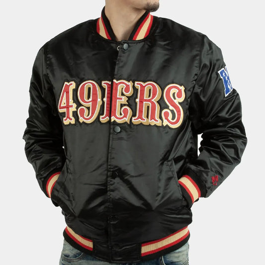 49ears San Francisco Black Varsity Jacket