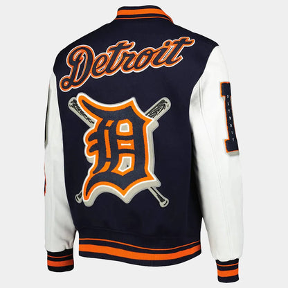 Detroit Tigers Mash Up Logo Varsity Jacket Men.