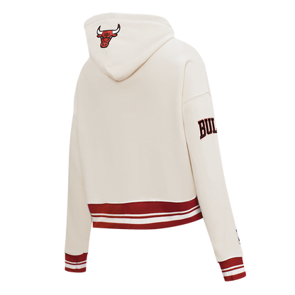 Womens Chicago Bulls Retro Cropped Hoodie