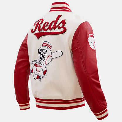 MLB Cincinnati Reds Retro CLassic Men Rib wool Varsity Jacket