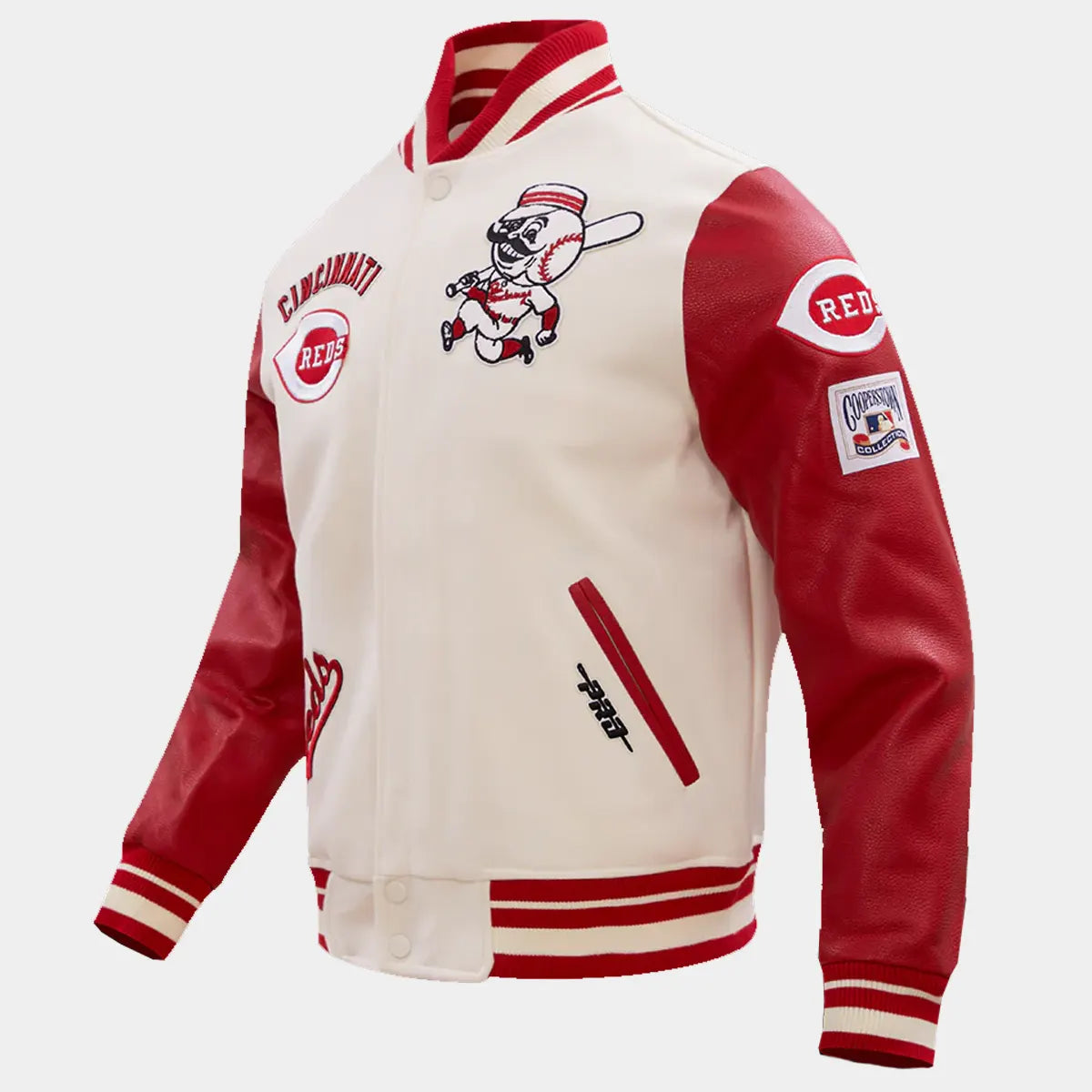 cincinnati reds retro classic rib wool varsity jacket