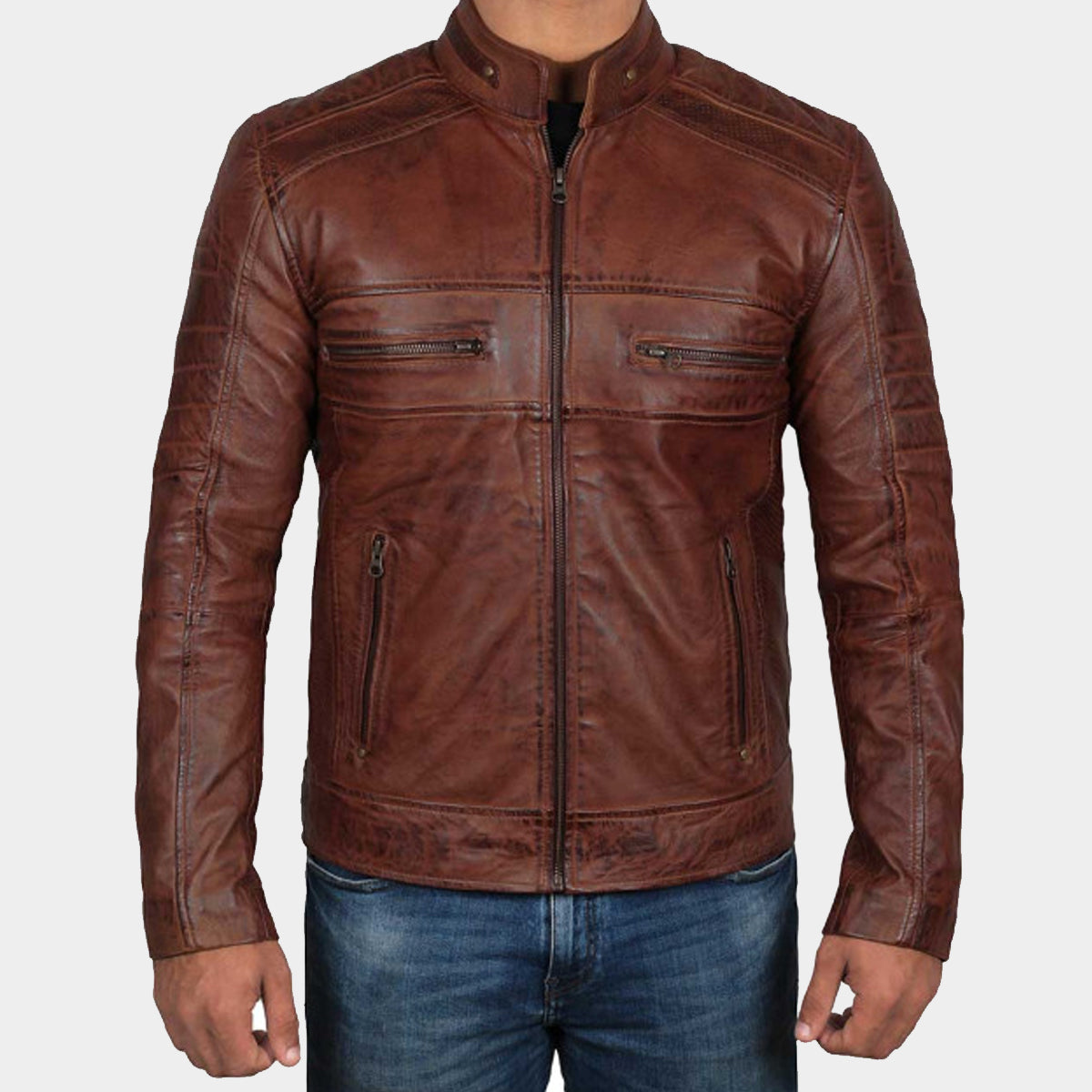 brown leather jackets