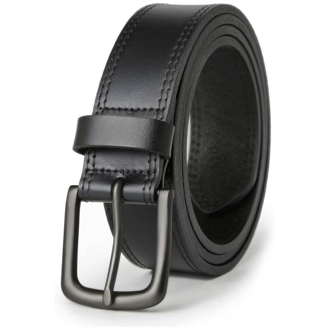 Men’s Casuaal Everyday Leather Jean Belt Black